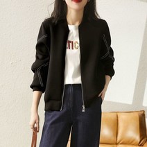 MOSAIRATION고급 하프코트 여성 봄 재킷 박시 고급 패션 면 상의 야구복 트렌드