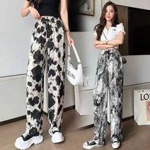 밴딩 쿨팬츠 통풍 잘되는 바지 여자 쿨링 패턴 팬츠