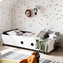 리바트 뉴꼼므 키즈 슈퍼싱글침대 다리형 프레임, 퍼플