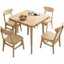 확장형식탁 4인용식탁 접이식 원형 원목 식탁 의자 세트, 테이블1개+의자6개120x120x74cm브라운