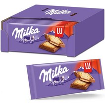 Milka 독일 밀카 Lu 밀크 초콜렛 쿠키 87g x18봉, 18개