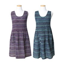 더와이 폴리 지그재그 앞치마, 상세설명 참조, 블루