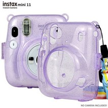 Fujifilm Instax Mini 11/9/8/7 /7s/7c/90 용 투명 크리스탈 반짝이 카메라 가방 패션 방수 어깨 운반 핸드백, Mini11 PurpleGlitter
