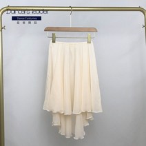 발레 스커트 신축성있는 허리 단색 시폰 여성 댄스 체조 연습 가사 치마, 01 Long Skirt