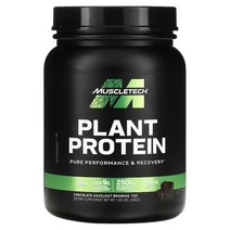 MuscleTech 식물성 단백질 초콜릿 헤이즐넛 브라우니 맛 840g, 1.85 lb