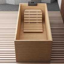 일본식 편백나무 욕조 자쿠지 히노끼 전신 반신 간이 원목 성인 홈사우나, 맞춤형