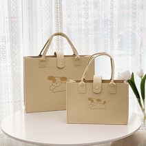 멍멍이 노트북수납 도톰 펠트 스퀘어 토드백