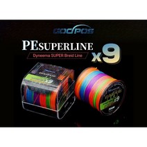 갓포스 다이니마 슈퍼줄 PE소재 5색 9합사줄 300미터 300M 낚시줄, 1.5호