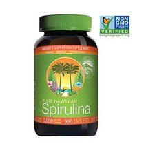 Nutrex 퓨어 하와이안 스피루리나 Pure Hawaiian Spirulina 3000mg 360정, 1개