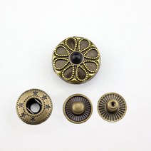 가죽 핸드프레스 각인기 가죽공예 도장 다이어리 빈티지 스냅 버튼 및 비드 금속 프레스 스터드 네일 리벳, 11 11_01 17mm