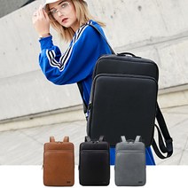 레이백 알론 심플 레더 사각 백팩 322