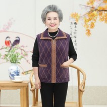 할머니 조끼 옷 빅사이즈 부모님 옷차림 상견례 여자 50대 생일 아내 엄마 선물 60대 70대 80대 가을 b10
