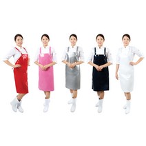 PU양면 고급방수 H형 앞치마 - 중 (65x90cm), 핑크