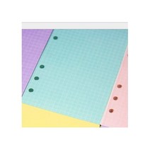 A5 A6 마카롱 레이저 컬러 DIY 바인더 노트북 커버 일기 어젠다 플래너 종이 학교 문구, green grid