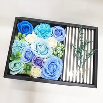 영하우스 빼빼로선물 플라워박스 수능선물 빼빼로데이선물세트 빼빼로여친선물 빼빼로꽃, 1개, 장미플라워박스 블루