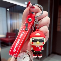 벤쿠쿠 선글라스 꼬꼬 키링, 레드, 1개