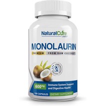 네추럴큐어랩 프리미엄 모노라우린 600mg 100캡슐 Natural Cure Labs Premium Monolaurin