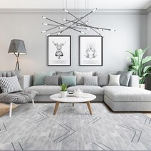 심플 깜끔 모던 인테리어 디자인 대형 초대형 특대형 카펫 러그 카페트 먼지없는, 트라이앵글 그레이_200cm × 300cm