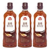 [UNIQ] 해 표 오 곡 올 리 고 당 물 엿 조 청 대 신 깊 고 진 한 맛, 3개, 1.2kg