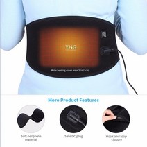 온열돔 찜질기 복부 온열기 배 전기 허리 찜질팩 복대 전 yhg usb 충전 가열 뜨거운 치료 지원 벨트 랩 정형 중괄호 가열 패드 통증 완화 밴드