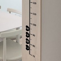 큐데코 심플 키재기 스티커 8종, 03.러브하트 키재기-블랙*화살표
