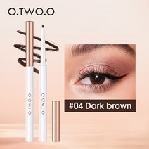 OTW OO 아이 라이너 젤 펜슬 아이 라이너 펜 4 색 10MM 울트라 파인 스 방수 화이트 운 아이 라이너 펜 메이크업, 04 Dark brown eyeliner