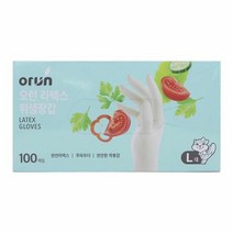 장갑 오런 라텍스 위생장갑 대 100매입, 색상:[색상]본상품, 상세페이지 참조, 상세페이지 참조