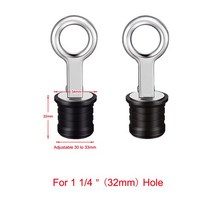 보트수리 2PCS 조정 가능한 스냅 꽉 플립 퍼포먼스 선체 보트 드레인 플러그 마개 카약 해양 스피드 액세서, 32mm 황동, 01 32mm Stainless