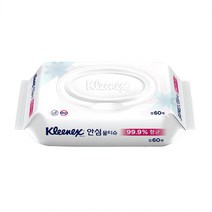 크리넥스 향균(99.9%) 안심 물티슈 캡형 60매x3팩, 60매, 3팩