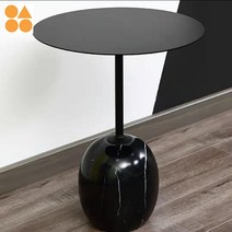 침실 테이블 커피 라토 레디션 거실 사이드 협탁, 하이 D40*H50cm 블랙스톤