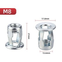 HIFESON 알루미늄 너트 확장 클램프 꽃잎 리벳 잠금 볼트 중공 벽 다리미 고정 M4 M5 M6 M8 10 개, 10pcs