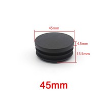 10pcs 12mm-76mm 라운드 플라스틱 블랙 블랭킹 엔드 캡 가구 다리 튜브 파이프 삽입 플매트 카펫 러그 마개 장식 먼지 커버 홀 뚜껑(덮개), [15] 45mm
