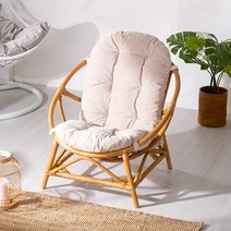 [런칭기념 추가즉시할인] 에보니아 라탄 릴렉스 문체어 (인테리어의자), 내추럴