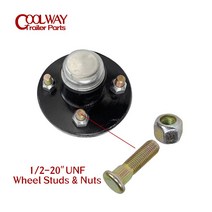 캠핑카부품 카라반장비 트레일러 서스펜션 허브용 휠 스터드 너트 부품 캠핑카 액세서리 캐러밴, 1개