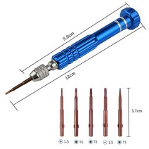 Yotta5in1 드라이버세트 5종비트 십자 일자 T5 T6 T8 정밀, 그린 UK00043