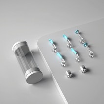 비버드 내시경귀이개 리필 귀지 청소기 귀밥 청소 흡입기 귀 를위한 제거 카메라 핀셋 LED, 신형 이어스푼 6개 + 너트 2개