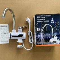 가정용전기보일러 전기 순간온수기 미니 샤워 220v 110v 3000w 주방 수도꼭지 tankless 난방 수도꼭지 디지털 디스플레이 돼지꼬리히터 대체 심야 전기온수기 상향식, 하얀, 오 플러그