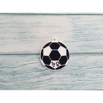 [쓰리랑] 축구공 이름표 네임택 가방 고리 이름 네임 축구 명찰 가방고리 키링 어린이집 답례품 생일선물