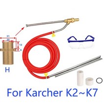 고압 세차기 압력 와셔 샌드 블라스팅 키트 블래스터 건 어 테치먼트 5000 PSI 14 인치 퀵 디스 커넥트 노즐 고, 파란