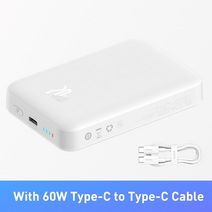 신박한 전원 은행 미니 자기 무선 고속 충전 용 자동 웨이크 포함, 10000mah 화이트