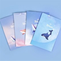 [핑크풋] 고래 핸디 수첩 4종1세트