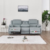 브리엘 3인용 아쿠아텍스 리클라이너소파 (전국배송 제주도배송), 연그레이