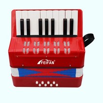 아코디언 8베이스 아코디언 피아노 키보드 장난감 선물 17 키 초보자 교육용, 03 Red