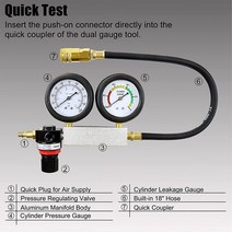 실린더 누출 감지기 엔진 압축 시험기 키트 압력 점검 및 누출률 시험용 연장봉 포함 파란색 10 개