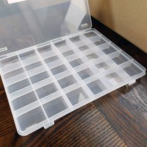 악세사리 부자재 보관 사각 30칸 클립형 잠금 재료 일제 30구 케이스, 1개