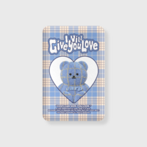 어프어프 CHECK PATTERN LOVE BLUE FACO(보조배터리-무선충전)