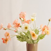여리여리 감성 양귀비 꽃꽃이 조화 꽃말 안방 매장 여자방 오피스텔 꾸미기 7컬러, D