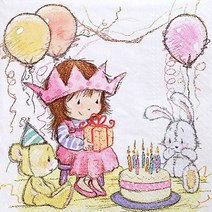 파스텔크래프트 냅킨아트 2118340 Little Princess 냅킨20매 33x33cm 1485, 20매입, 혼합색상