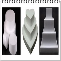 원형 하트 사각 모형 스티로폼 크림클레이 만들기재료 높이7cm, 1호