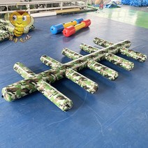 밀리터리 에어바운스 스포츠 체육 놀이 튜브 장애물, 4 미터 지네